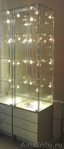Витрина (торговое оборудование)50х50х200-стекло,подсветка,ящики. (4 шт.по 35000) - Изображение #1, Объявление #451244